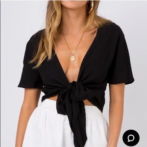 Princess Polly Luca Tie Front Top